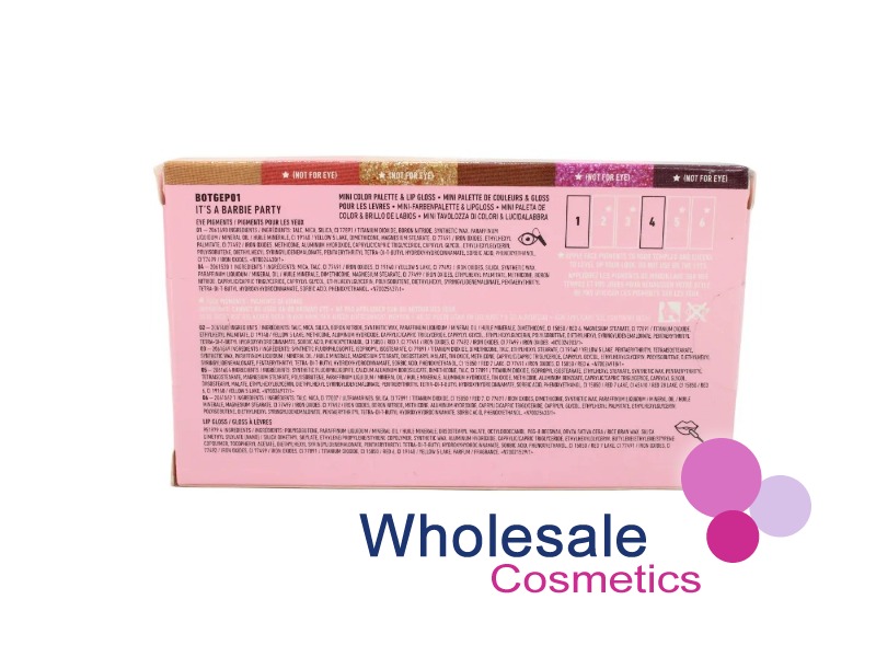 8 x NYX Professional Makeup Barbie The Movie Mini Palette & Gloss - 01 IT'S A BARBIE PARTY